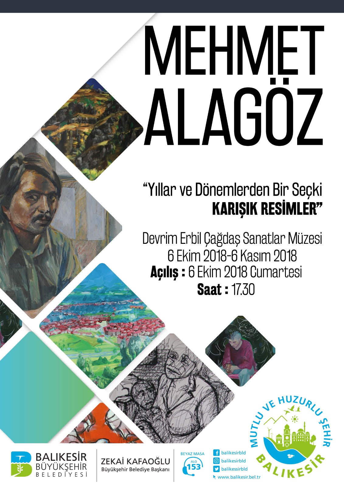 MEHMET ALAGÖZ’ÜN “YILLAR VE DÖNEMLERDEN BİR SEÇKİ – KARIŞIK RESİMLER” ADLI SERGİSİ BALIKESİR’DE