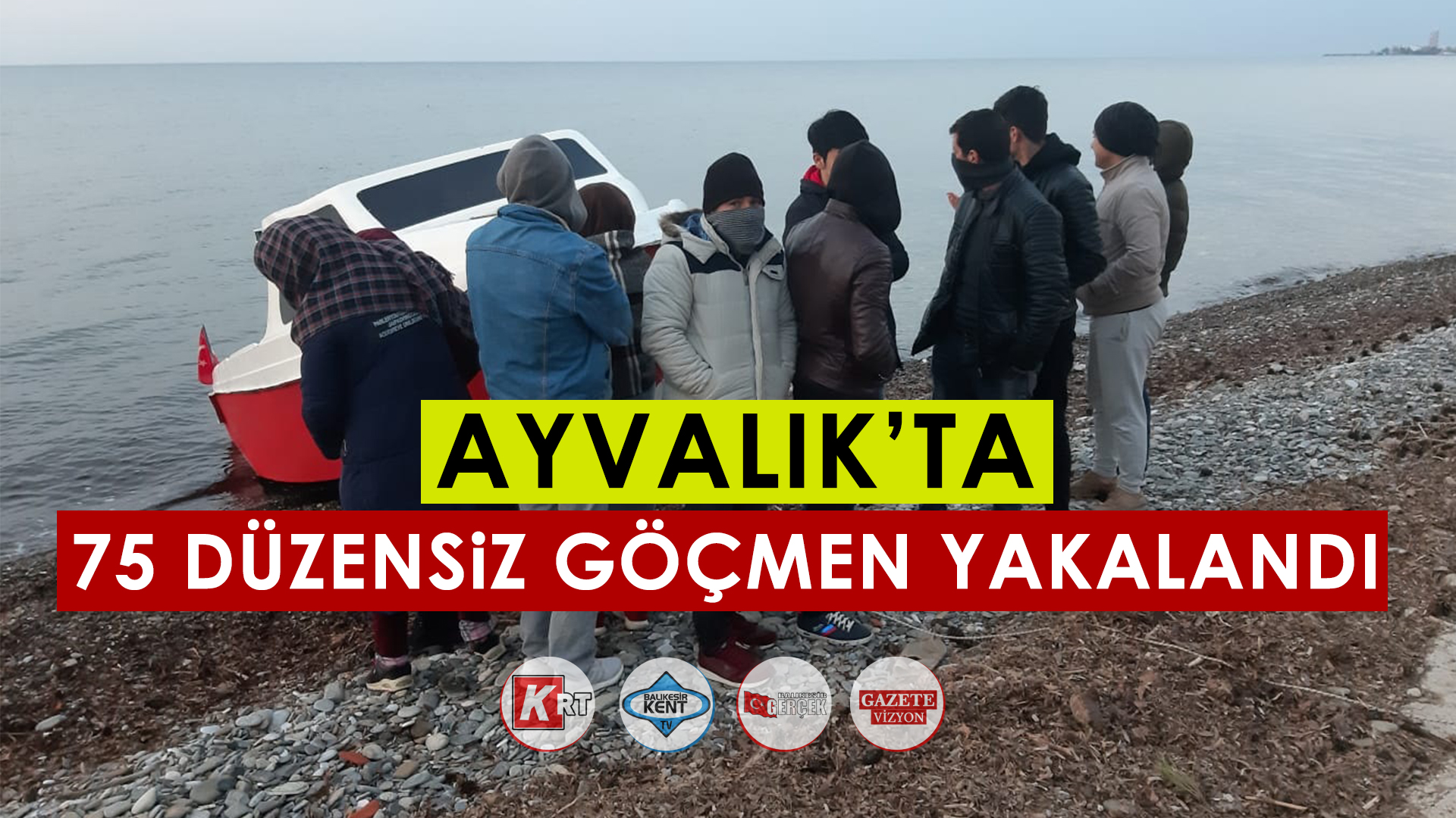 AYVALIK’TA 75 DÜZENSİZ GÖÇMEN YAKALANDI