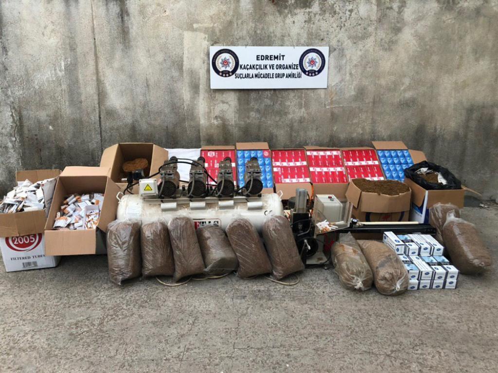 EDREMİT KOM GRUP AMİRLİĞİ EKİPLERİ KAÇAK TÜTÜN OPERASYONU DÜZENLEDİ