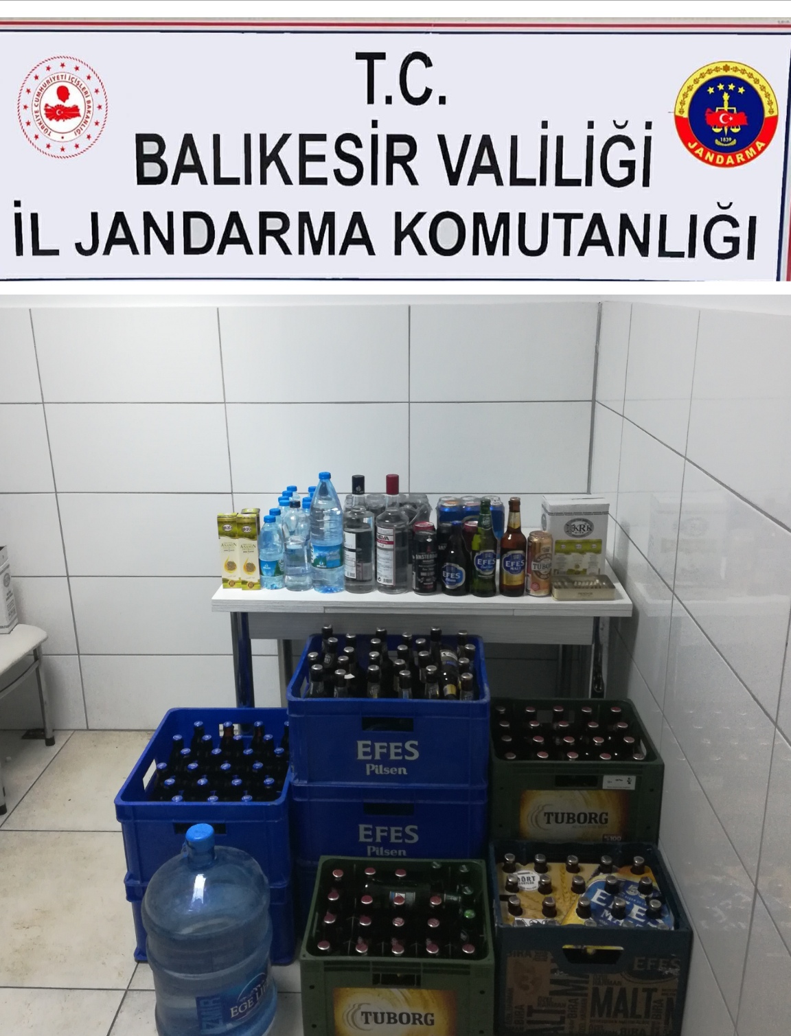 JANDARMADAN KAÇAK İÇKİ OPERASYONU