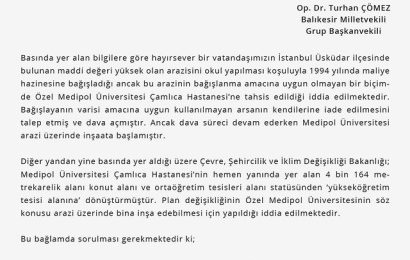 Balıkesir’de Sağlık Bakanı’nın Hastanesine Okul Yapılacak İddiaları
