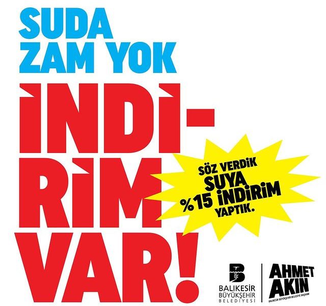 Büyükşehir Belediyesi’nin Su İndirimi, CHP Milletvekili Serkan Sarı’dan Tam Destek