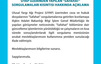 Avukatlara UYAP Sistemi Güncellemesi