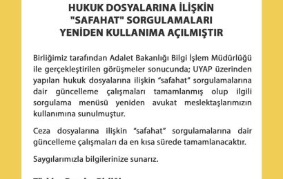 Adalet Bakanlığı, Avukatlar İçin Yeni Bir Hizmeti Kullanıma Sunuyor