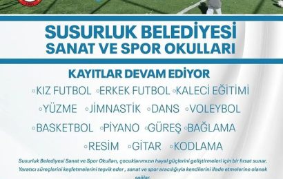 Susurluk Belediyesi’nde Yaz Spor ve Sanat Okulları İçin Kayıtlar Bitiyor