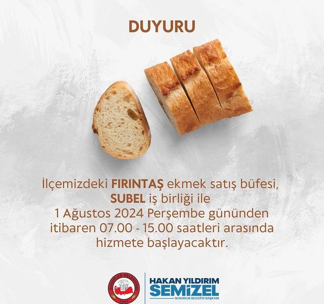Susurluk’ta Taze Ekmek İçin Yeni Büfe Hizmete Giriyor