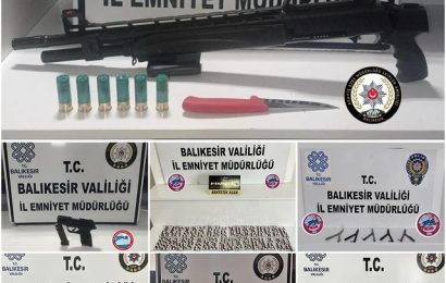 Balıkesir Emniyeti Şüpheli Uygulamalarında Önemli Bulgular Elde Etti