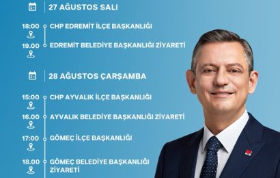 CHP Genel Başkan Yardımcısı Özgür Özel, Balıkesir’de Halkla Buluşacak