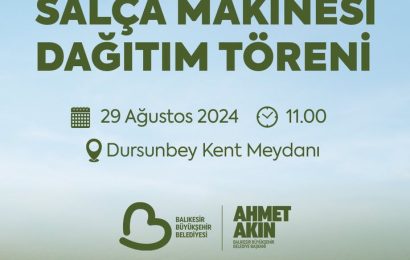 Balıkesir Büyükşehir Belediyesi, Çiftçilere Salça Makinesi Desteği Sağlıyor