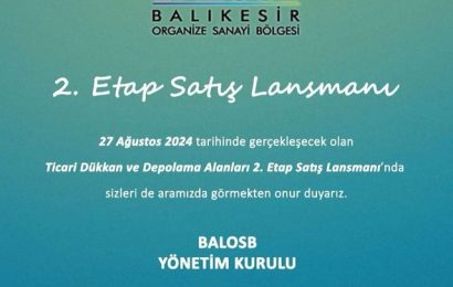 Balıkesir OSB’de Yeni Ticaret Merkezi 2. Etap Lansmanı