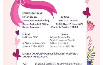 Susurluk Belediyesi, Meme Kanseri Farkındalığı İçin Eğitim ve Tarama Programı Düzenliyor