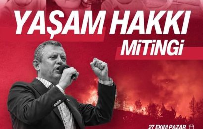 CHP Ayvalık İlçe Başkanlığı Yaşam Hakkı Mitingi Duyurusu
