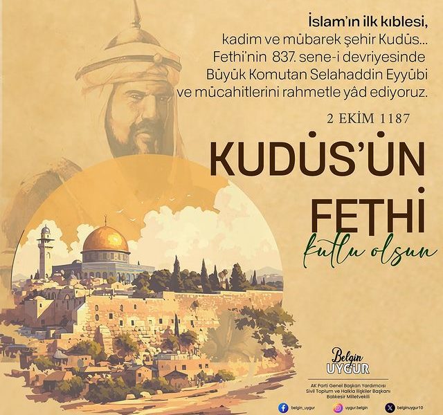 İslam’ın İlk Kıblesi Kudüs’ün Fetih Yılı Anıldı