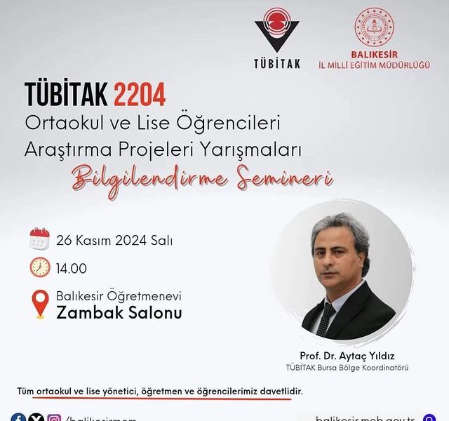 TÜBİTAK Yarışmaları İçin Bilgilendirme Semineri Düzenlenecek