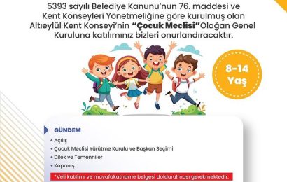 Altıeylül’de Çocuk Meclisi Kuruluyor