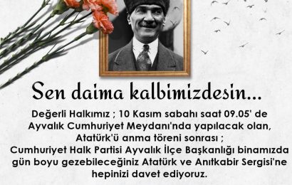 10 Kasım Anma Töreni Duyurusu