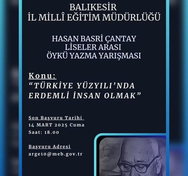 Hasan Basri Çantay Öykü Yazma Yarışması Başlıyor
