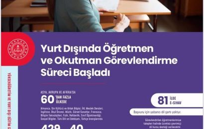 Yurt Dışında Öğretmen ve Okutman Görevlendirme Başvuru Süresi Uzatıldı