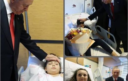 Cumhurbaşkanı Recep Tayyip Erdoğan, Pamukçu’da yaralanan öğrencilere moral ziyareti gerçekleştirdi