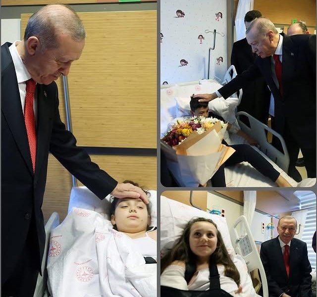 Cumhurbaşkanı Recep Tayyip Erdoğan, Pamukçu’da yaralanan öğrencilere moral ziyareti gerçekleştirdi