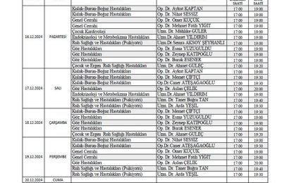 Balıkesir Atatürk Şehir Hastanesi, Mesai Dışı Doktor Çalışma Programını Duyurdu