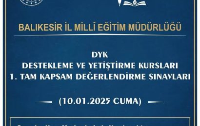 Destekleme ve Yetiştirme Kursları İçin Sınav Tarihleri Belirlendi