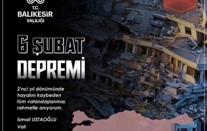 Vali İsmail Ustaoğlu’ndan Depremde Hayatını Kaybedenlere Taziye Mesajı