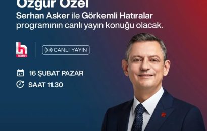 CHP Genel Başkanı Özgür Özel Halk TV’de Canlı Yayına Katılıyor