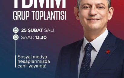 Özgür Özel TBMM Grup Toplantısında Konuşacak