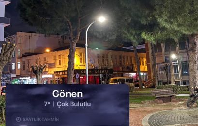 Gönen’de Hafta Sonu Yağışlı Hava Bekleniyor