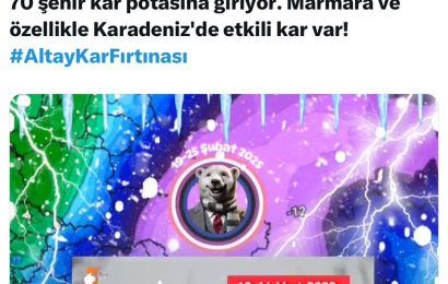 Altay Kar Fırtınası Türkiye’yi Etkisi Altına Alıyor