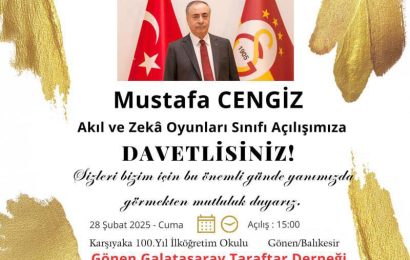 Mustafa Cengiz’in Adı Gönen’de Unutulmayacak