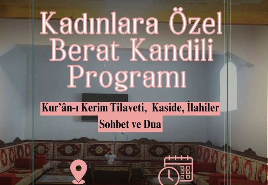 Bandırma’da Kadınlar İçin Özel Berat Kandili Programı Düzenleniyor