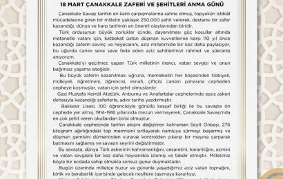 Çanakkale Zaferi ve Şehitleri Anma Günü’nde Balıkesir’de Anlamlı Mesaj
