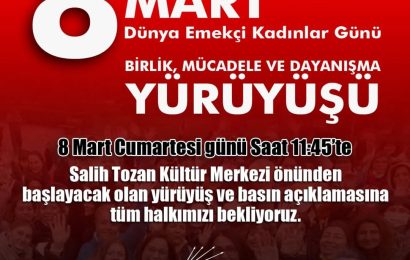 CHP Balıkesir İl Başkanlığı’ndan 8 Mart Dünya Emekçi Kadınlar Günü Yürüyüşü Daveti