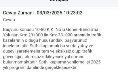 Gönen-Bandırma Yolunda Vatandaşlardan Tepki: Kazalar Sürüyor, Karayolları Yanıtı Çelişiyor