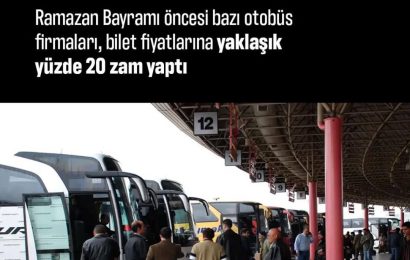Otobüs Biletlerine Bayram Öncesi Zam
