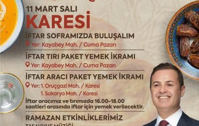 Balıkesir Büyükşehir Belediyesi’nden Ramazan Etkinlikleri