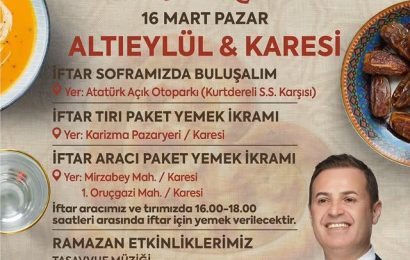 Balıkesir’de Ramazan Ayında 400 Bin Kişilik İftar Sofrası Kuruldu