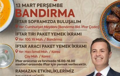 Balıkesir’de Ramazan Ayında 400 Bin Kişilik İftar Sofrası
