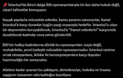 İstanbul’da İBB Operasyonları: Hukuk Yerine Siyasi Talimatlar Ön Planda