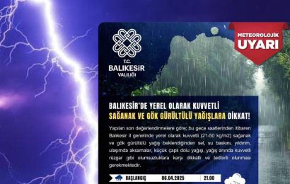 Gönen’de Bu Gece Şimşek Çakmaları Bekleniyor