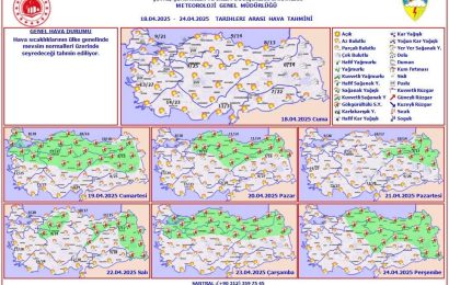 Hava Sıcaklığı Mevsim Normallerinin Üzerine Çıkıyor: 18-24 Nisan Haftalık Hava Durumu