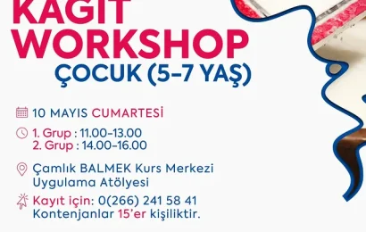 Balıkesir Büyükşehir Belediyesi’nden Hemşehrilere El Yapımı Kağıt Workshop’u