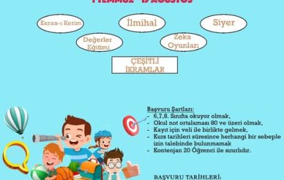 Bandırma’da Yaz Okulu Heyecanı Başlıyor: Kur’an-ı Kerim ve Manevi Eğitimler Dolu Bir Yaz Seni Bekliyor