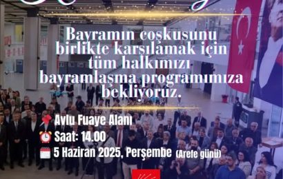 CHP Balıkesir’den Kurban Bayramı Bayramlaşma Programı