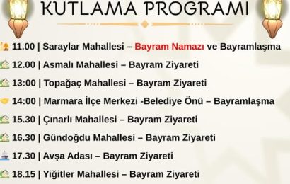 Marmara Adalar’da Kurban Bayramı Bayramlaşma Programı Açıklandı