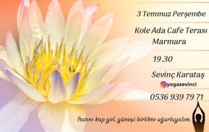 Marmara Adalar’da Kole Ada Cafe Terası’nda Gün Batımı Yogası Etkinliği