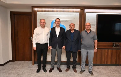 Balıkesir Büyükşehir Belediyesi Başkanı, Erzurum Şenkaya Belediye Başkanı’nı Ağırladı