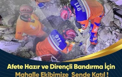 Bandırma Belediyesi Afet Gönüllülüğü Çalışmalarını Başlattı